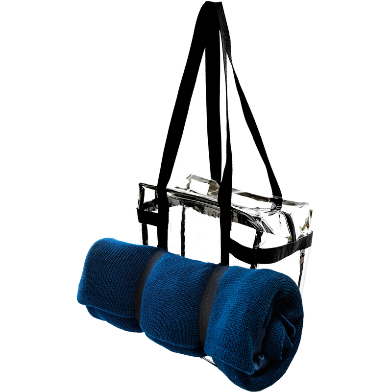 Clear Tote Along, Little Earth Clear Tote Along with blanket
