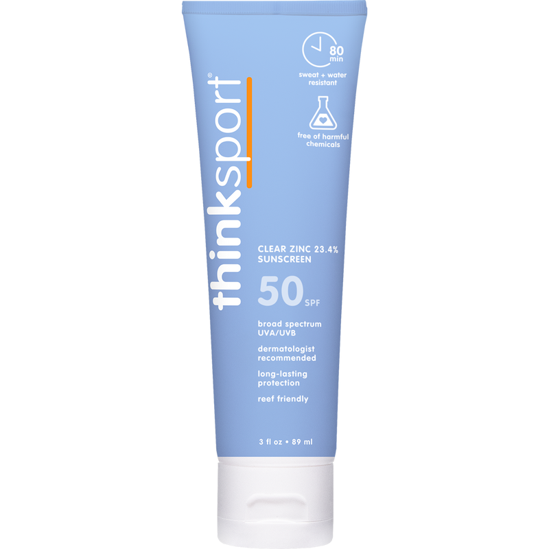 Thinksport SPF 50 Clear Zinc Sunscreen, Featured Image