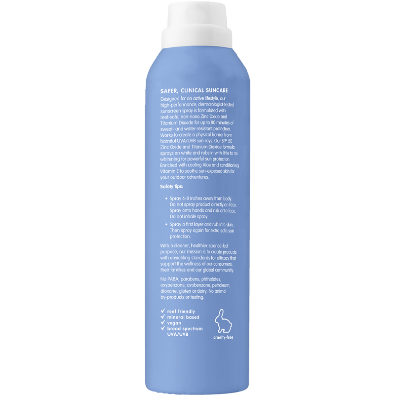 Thinksport Mineral Spray SPF 50, Thinksport Mineral Spray SPF 50 back
