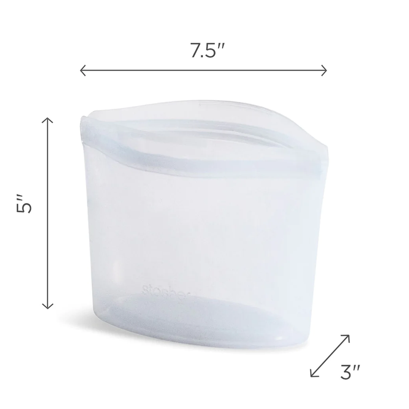 2-Cup Bowl, Stasher 2-Cup Bowl dimensions