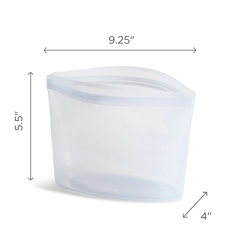 4-Cup Bowl, Stasher 4-Cup Bowl dimensions