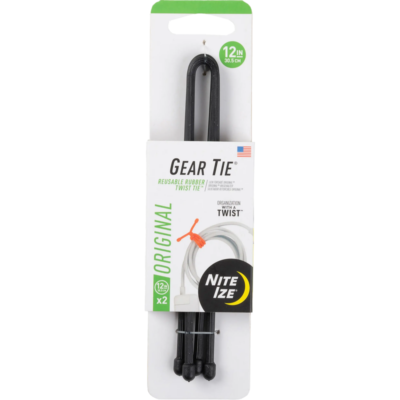 Gear Tie Reusable Rubber Twist Tie 12" -  2 Pack, Featured Image