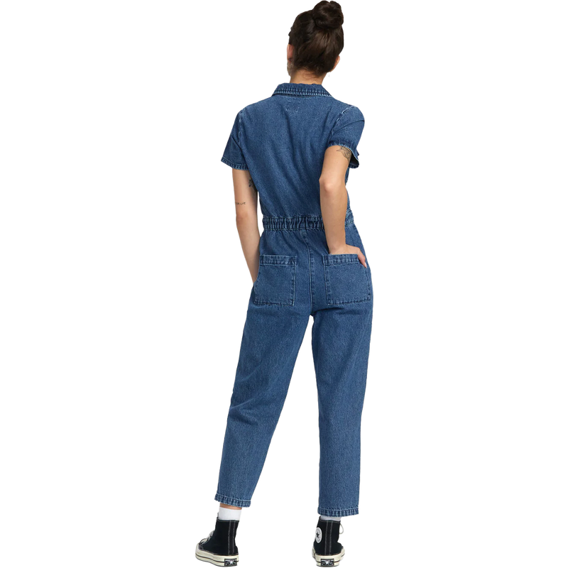 Women's Recession Denim Jumpsuit, RVCA Women's Recession Denim Jumpsuit back