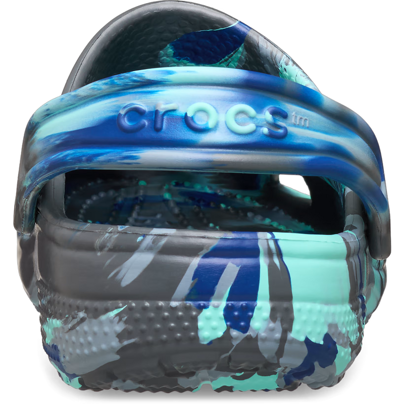 Youth Classic Marble Clog, Crocs Youth Classic Marbled Clog in 0RV-Carbon/Multi back