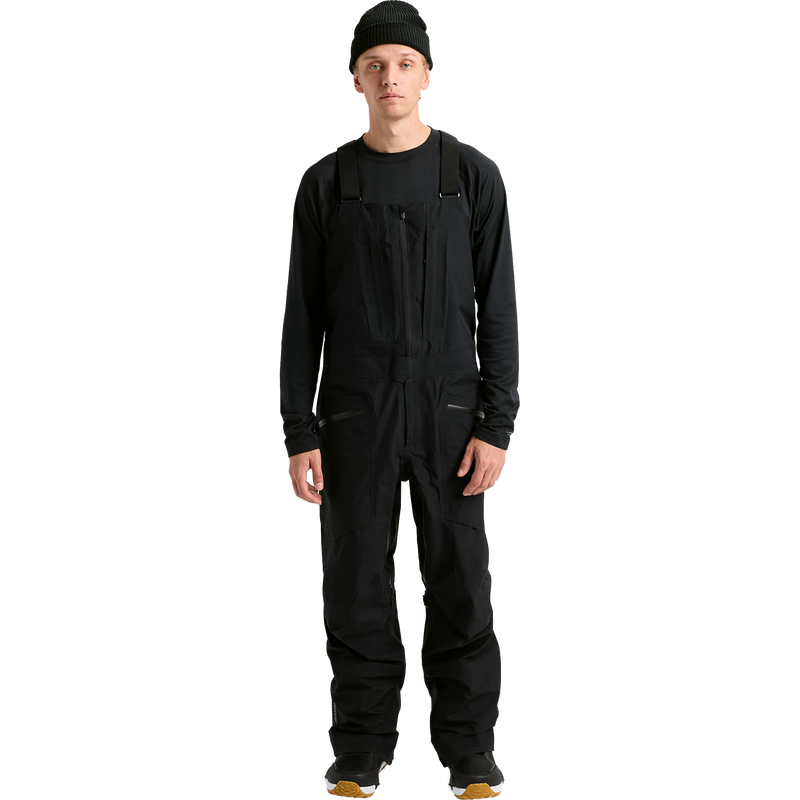Men's [ak] Freebird GORE-TEX 3L Stretch Bib Pants, Burton Men's [ak] Freebird GORE-TEX 3L Stretch Bib Pants in A04 True Black front