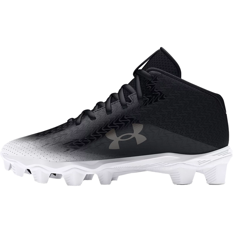 Youth Spotlight Franchise RM 4.0 Football Cleats, Under Armour Youth Spotlight Franchise 4.0 RM Football Cleats in black inside profile right