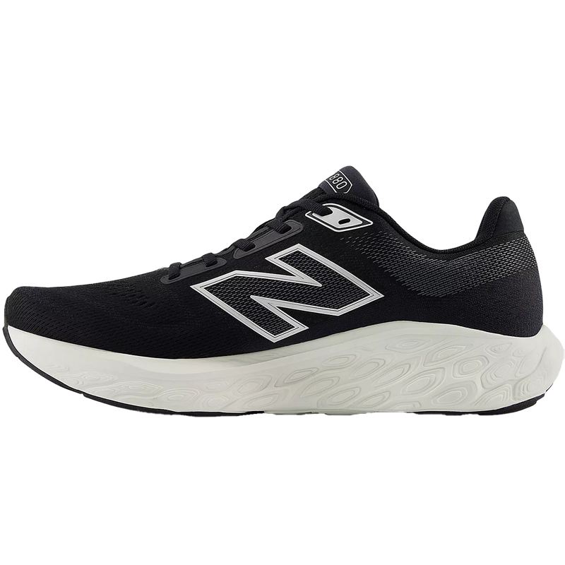 Men's Fresh Foam 880 v14, New Balance Men's Fresh Foam 880 v14 in Black / Sea Salt inside profile right shoe