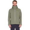 Rab Men's Downpour Light Waterproof Jacket in LKH-Light Khaki on model