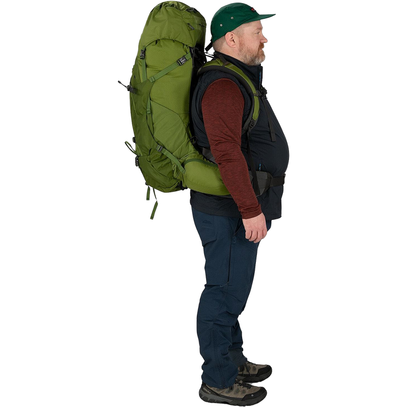 Aether 65 EF, Osprey Aether 65 EF in GARLIC MUSTARD GREEN right