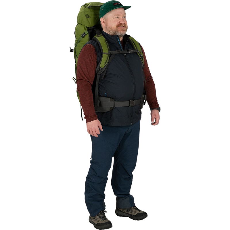 Aether 65 EF, Osprey Aether 65 EF in GARLIC MUSTARD GREEN front