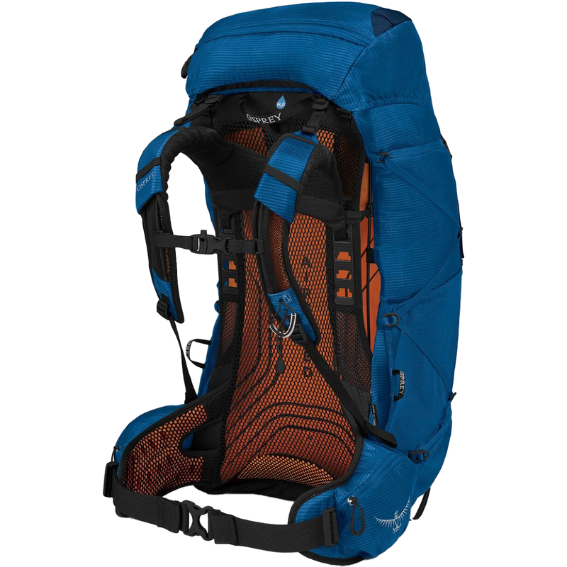 Exos 58, Osprey Exos 58 in Blue Ribbon harness and waistbelt