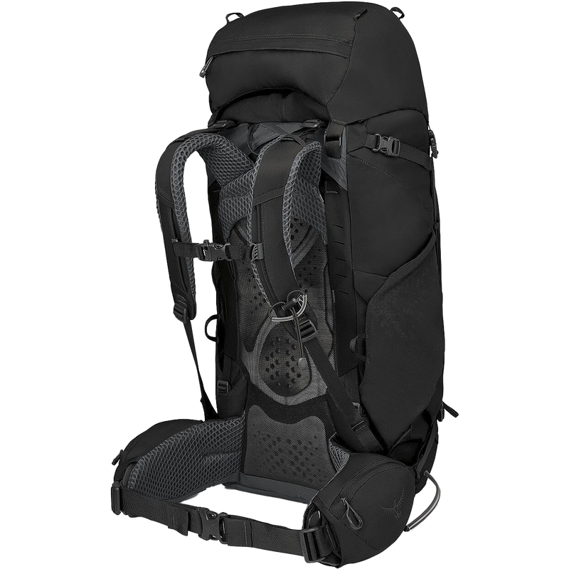 Kestrel 58, Osprey Kestrel 58 in black harness and waistbelt