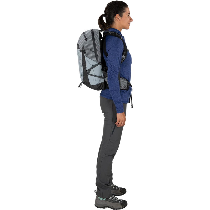 Women's Tempest Pro 20, Osprey Women's Tempest Pro 20 Silver Lining on model right