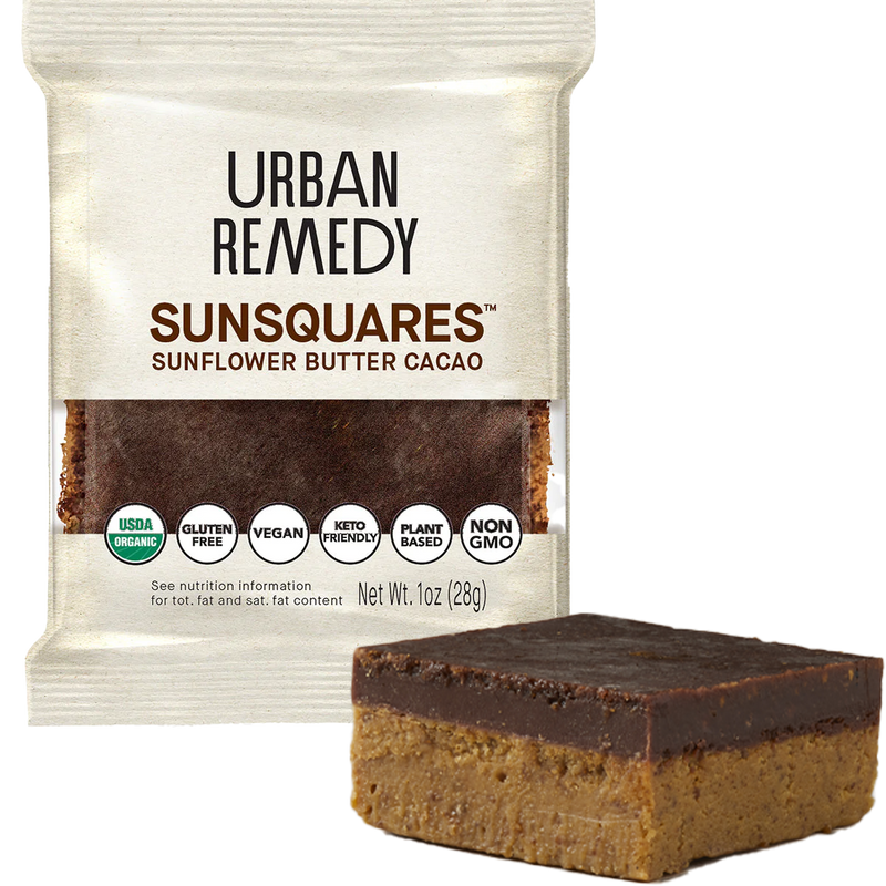 SunSquares Sunflower Butter Cacao, Urban Remedy SunSquares Sunflower Butter Cacao bar