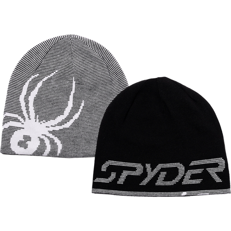 Spyder Youth Reversible Bug Beanie in Black
