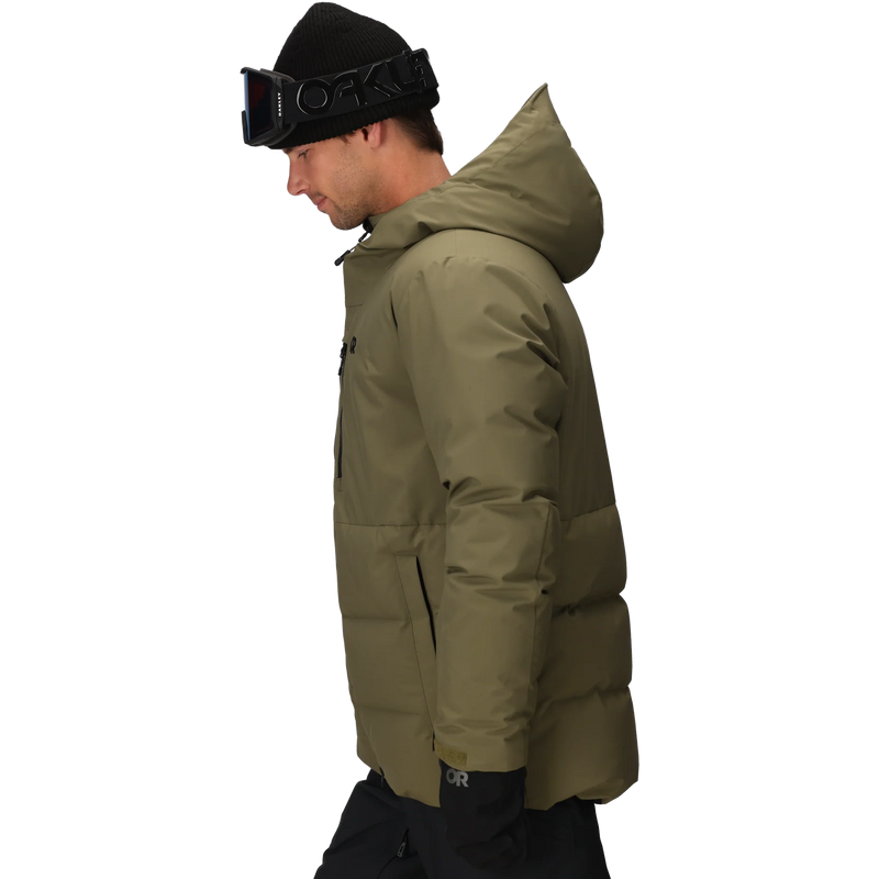 Men's Snowcrew Down Jacket, Outdoor Research Men's Snowcrew Down Jacket in 2288-Ranger Green left