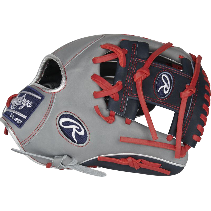 Heart of the Hide R2G Lindor Infield - 11.75" Pro I-Web, Rawlings Heart of the Hide R2G Lindor Infield - 11.75" Pro I-Web in Navy/Gray side profile