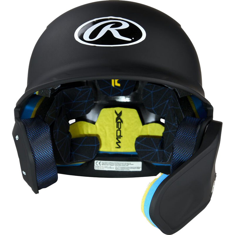 Junior Mach Adjust Helmet, Rawlings Junior Mach Adjust Helmet in black right hand batter front