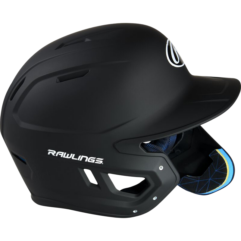 Junior Mach Adjust Helmet, Rawlings Junior Mach Adjust Helmet in black right hand batter right profile