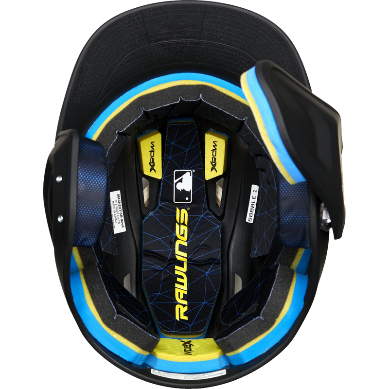 Junior Mach Adjust Helmet, Rawlings Junior Mach Adjust Helmet in black right hand batter bottom