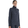 Icebreaker Women's Merino 260 Vertex Long Sleeve Half Zip Thermal Top First Snow in Midnight Navy/Snow