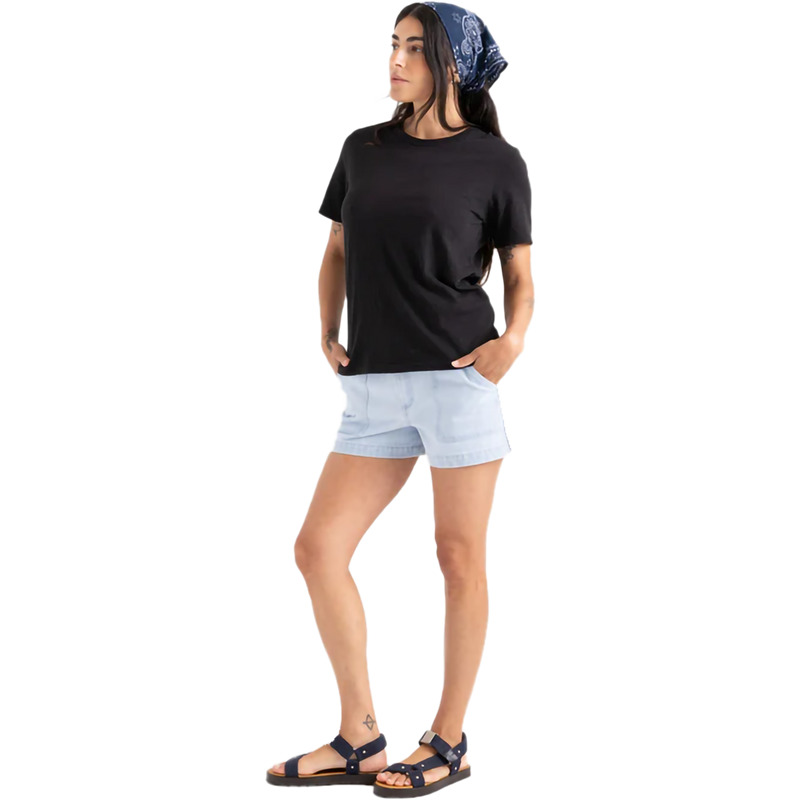 Women's Well Worn Short Sleeve Tee, Roark Women's Well Worn Short Sleeve Tee in BLK2 Black 2 front