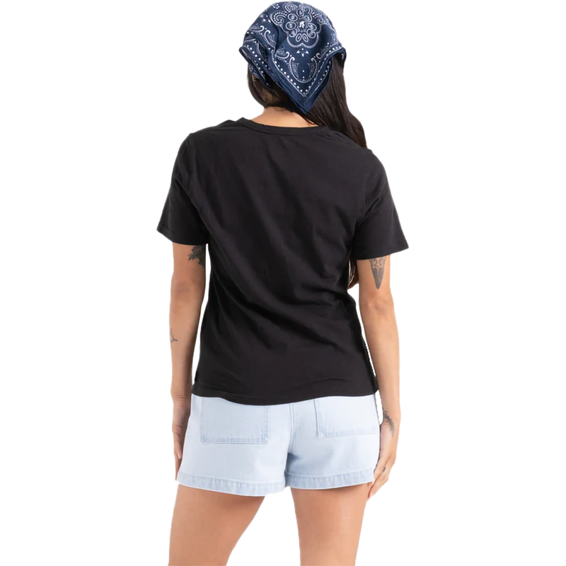 Women's Well Worn Short Sleeve Tee, Roark Women's Well Worn Short Sleeve Tee in BLK2 Black 2 back