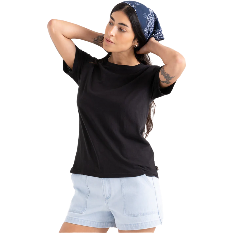 Women's Well Worn Short Sleeve Tee, Roark Women's Well Worn Short Sleeve Tee in BLK2 Black 2