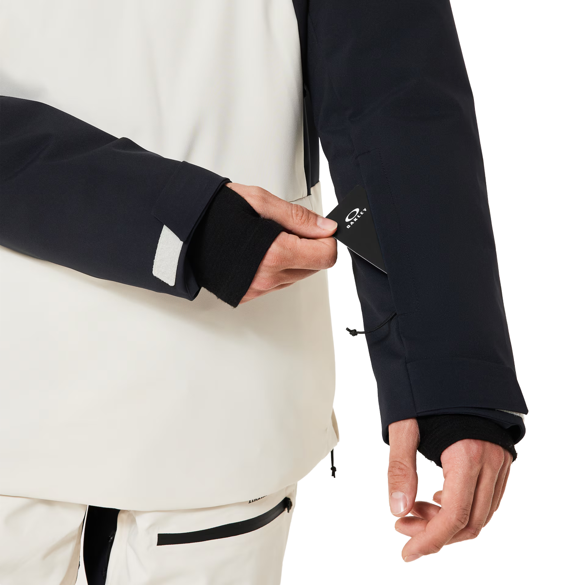 Oakley Men's TNP TBT Insulated Anorak in Mist card pocket detail