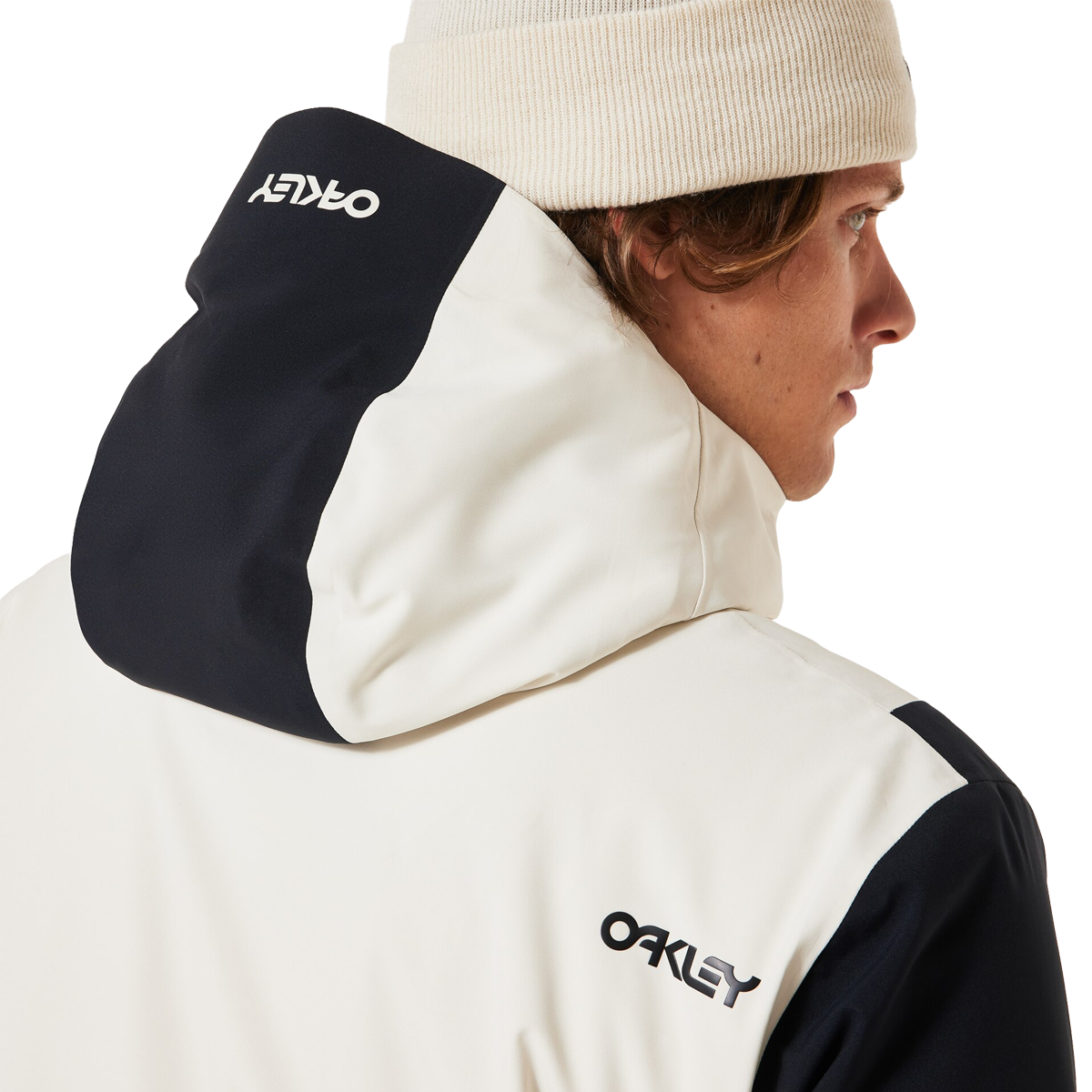 Oakley Men's TNP TBT Insulated Anorak in Mist hood detail