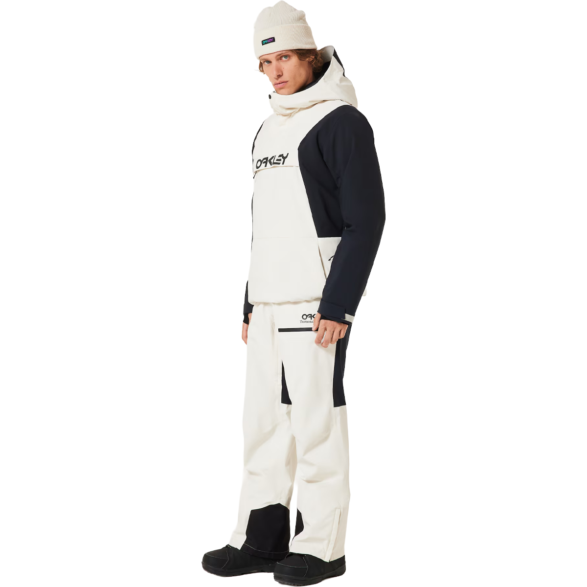 Oakley Men's TNP TBT Insulated Anorak in Mist full body view on model