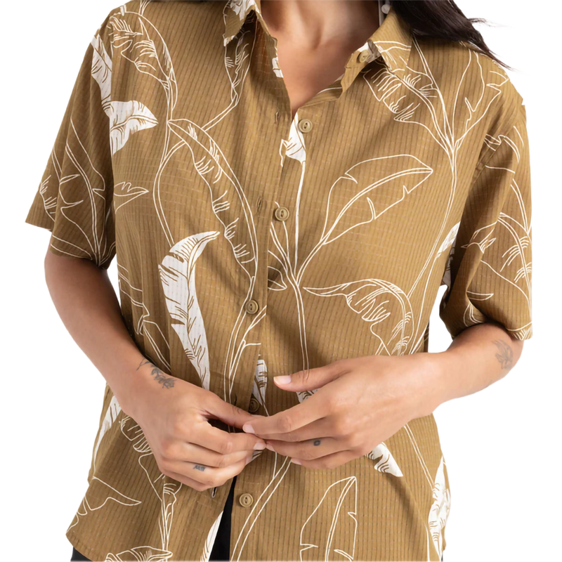 Women's Bless Up Short Sleeve, Roark Women's Bless Up Short Sleeve in WDL Woodland front
