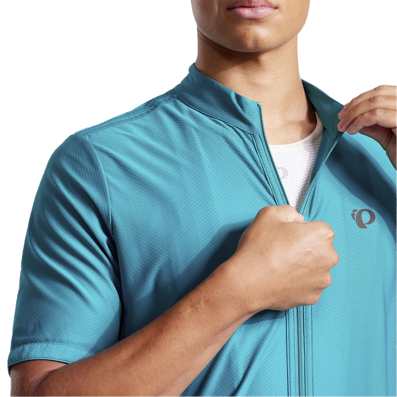Men's Tour Jersey, Pearl Izumi Men's Tour Jersey in teal front zipper