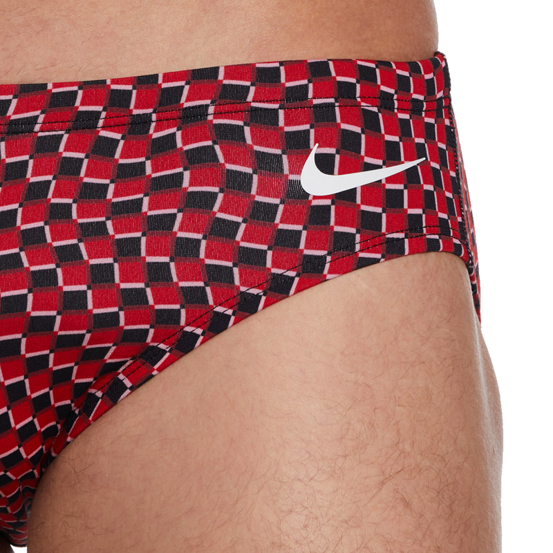Drippy Check Brief, Nike Swim Drippy Check Brief Logo