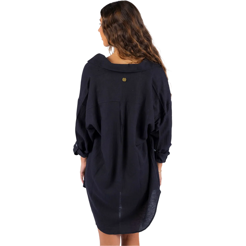 Women's Premium Surf Holiday Shirt, Rip Curl Women's Premium Surf Holiday Shirt in Black back