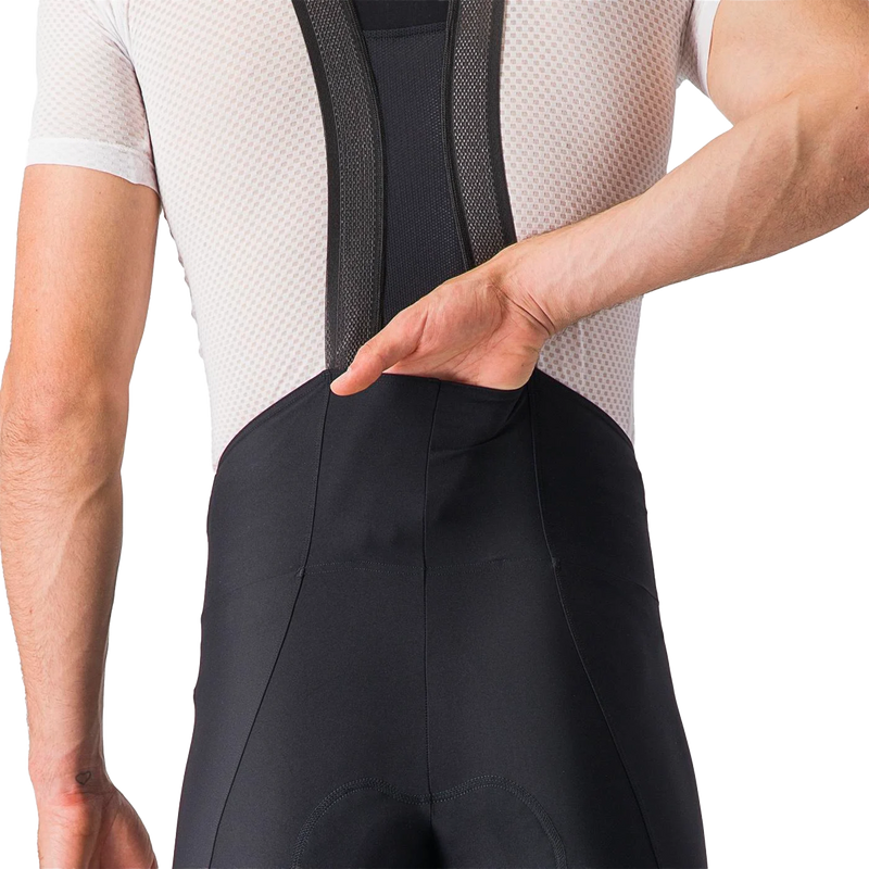 Men's Espresso Bibshort, Castelli Men's Espresso Bibshort in Black back pocket