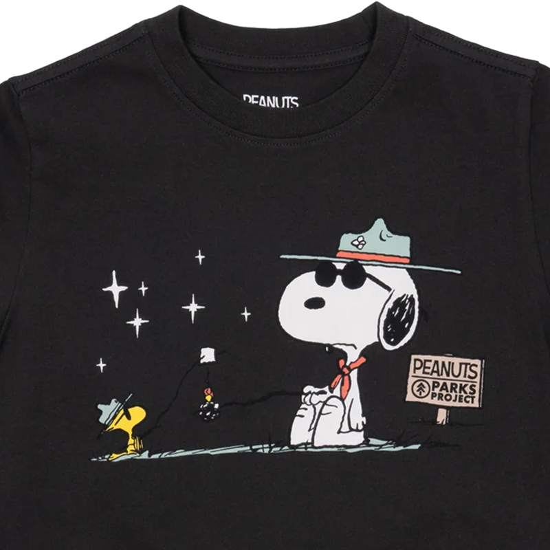Youth Peanuts Happy Campers Tee, Parks Project Peanuts Youth Happy Campers Tee graphic