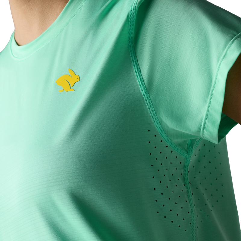 Women's UPF Tee SS, Rabbit Women's UPF Tee SS in 386-Opal logo