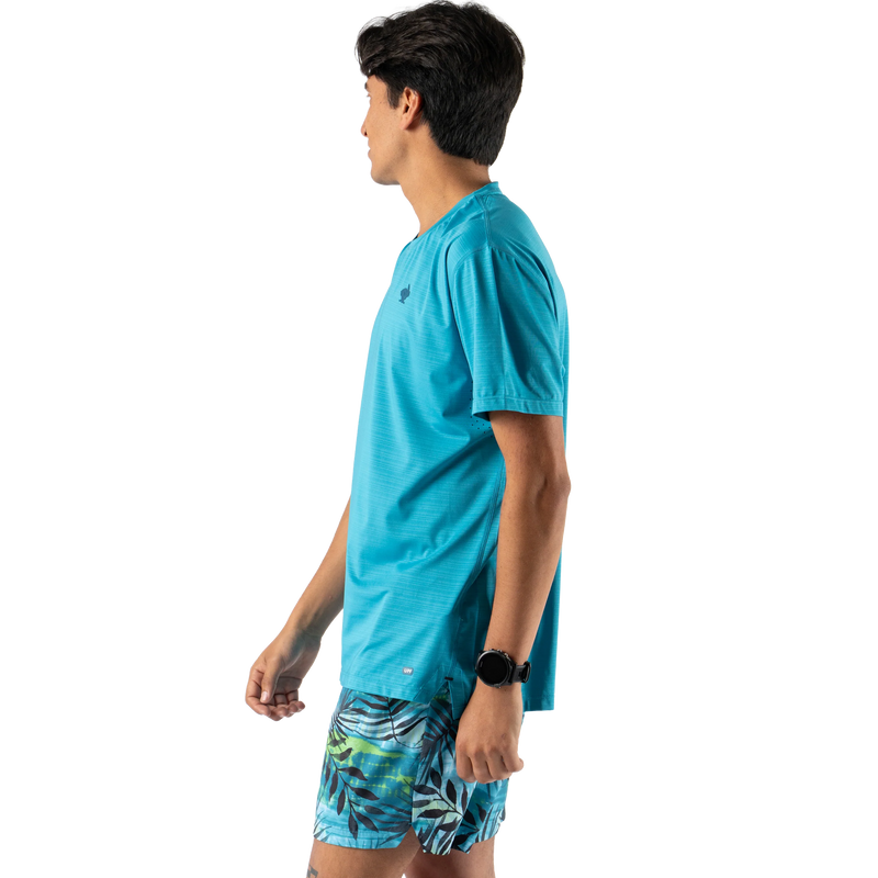 UPF Tee SS, Rabbit Men's UPF Tee SS in 405 Algiers Blue left
