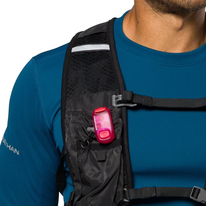 Strobe Light Safety LED Light Clip, Nathan Strobe Light Safety LED Light Clip on vest