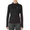 Asics Women's Silver Long Sleeve 1/2 Zip in Performance Black