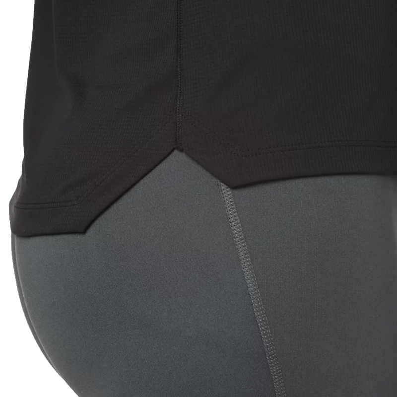 Women's Silver Long Sleeve 1/2 Zip, Asics Women's Silver Long Sleeve 1/2 Zip hem