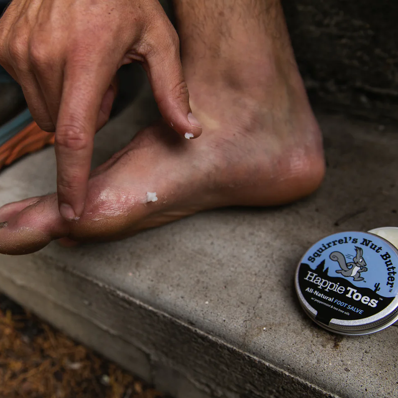 Happie Toes Tin 2 oz, Squirrel's Nut Butter Happie Toes Tin 2 oz on foot