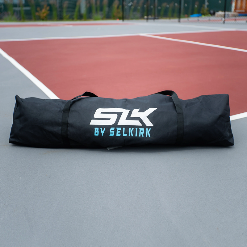 Prime Portable Wheeled Pickleball Net, Selkirk Sport Prime Portable Wheeled Pickleball Net packed in bag