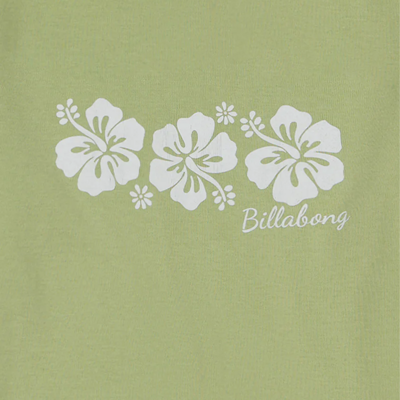 Youth Tri Hibiscus Long Sleeve Tee, Billabong Youth Tri Hibiscus Long Sleeve T-Shirt front detail