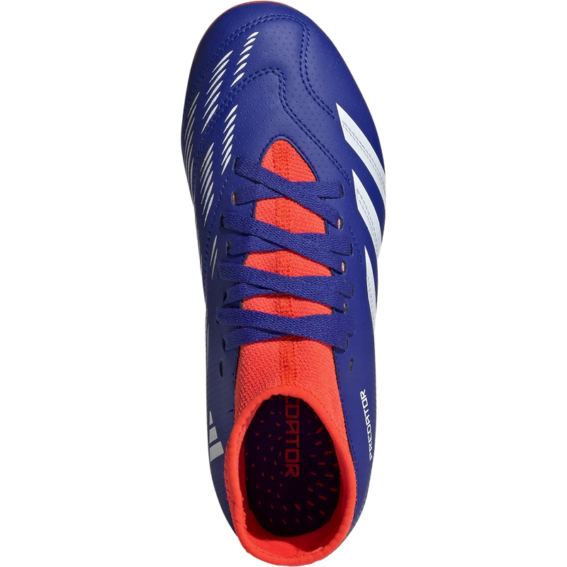 Youth Predator Club Sock FxG, Adidas Youth Predator Club Sock FxG in Lucid Blue/White/Solar Red top