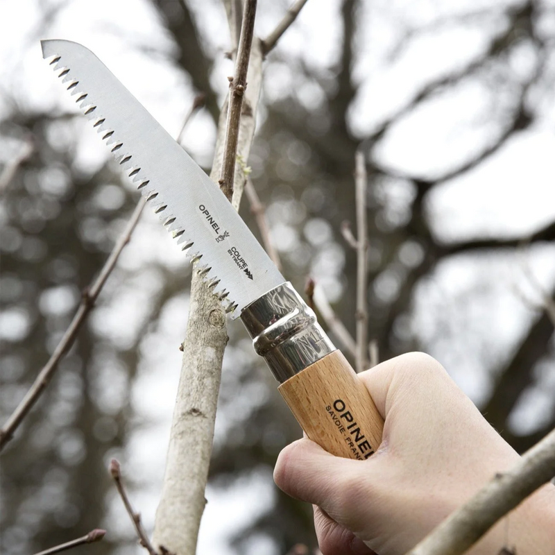 No.12 Carbon Steel Folding Saw, Opinel No.12 Carbon Steel Folding Saw in hand