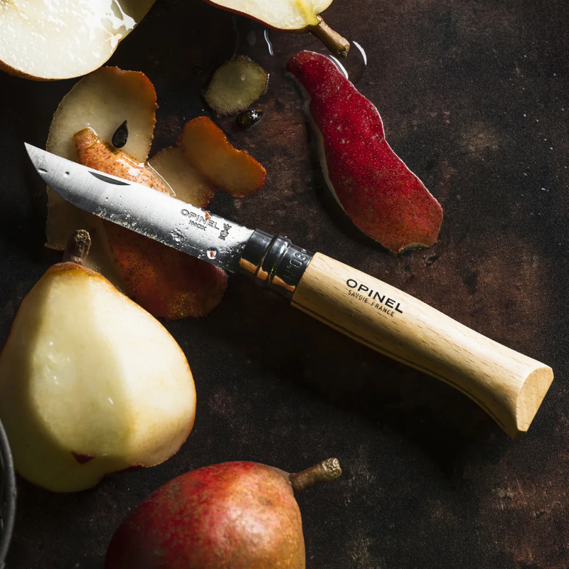 No. 06 Stainless Steel Folding Knife, Opinel No. 06 Stainless Steel Folding Knife with fruit