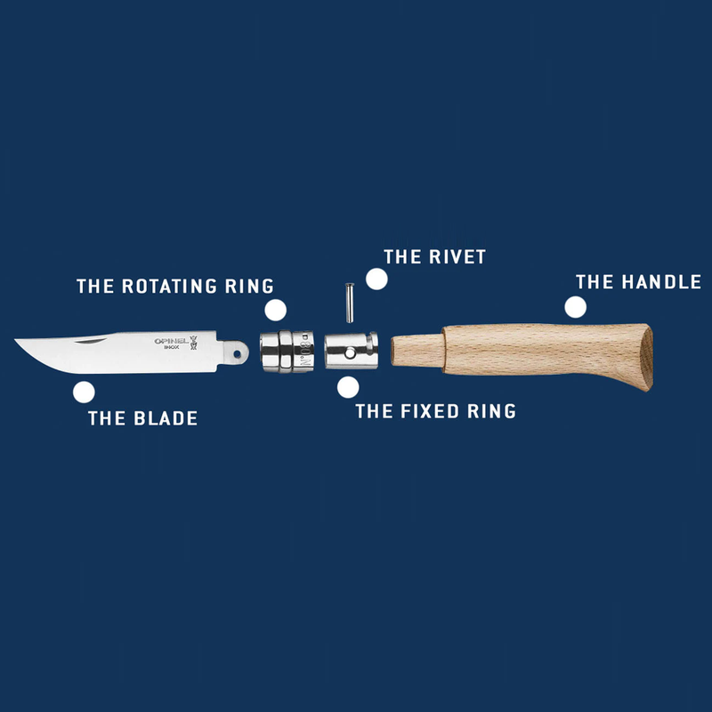 No. 06 Stainless Steel Folding Knife, Opinel No. 06 Stainless Steel Folding Knife features