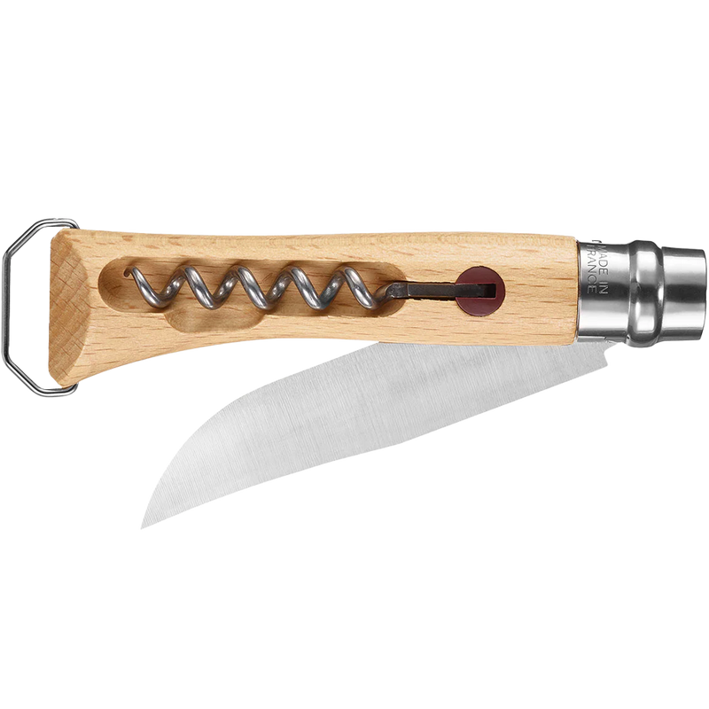No. 10 Corkscrew Bottle Knife with Bottle Opener, Opinel No. 10 Corkscrew Bottle Knife with Bottle Opener folded